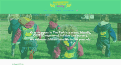 Desktop Screenshot of grasshoppersinthepark.co.uk